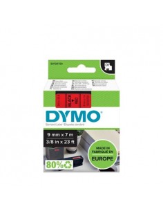 Dymo D1 trak SO720720 9mm, črna na rdeči