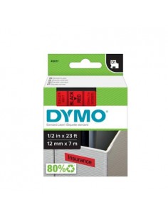 Dymo D1 trak SO720570 12mm, črna na rdeči